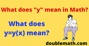 what does y mean in math